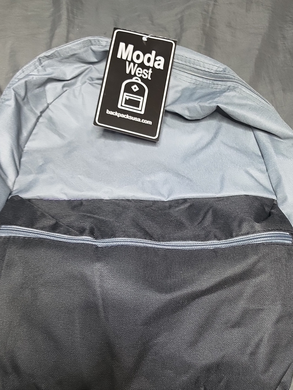Kids Backpack - Light Gray and Black